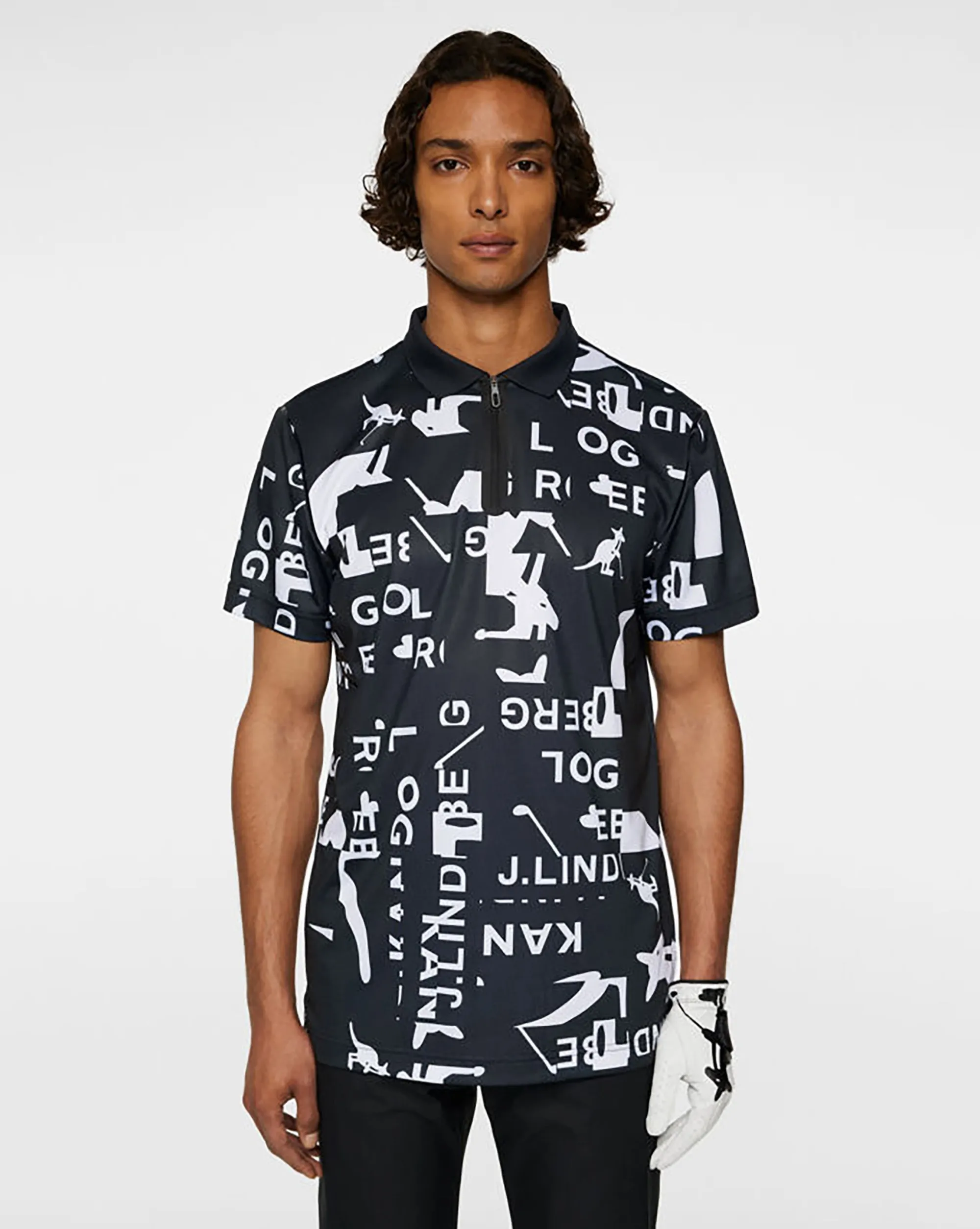 x J.Lindeberg Miro Print Polo-Kangol Sale