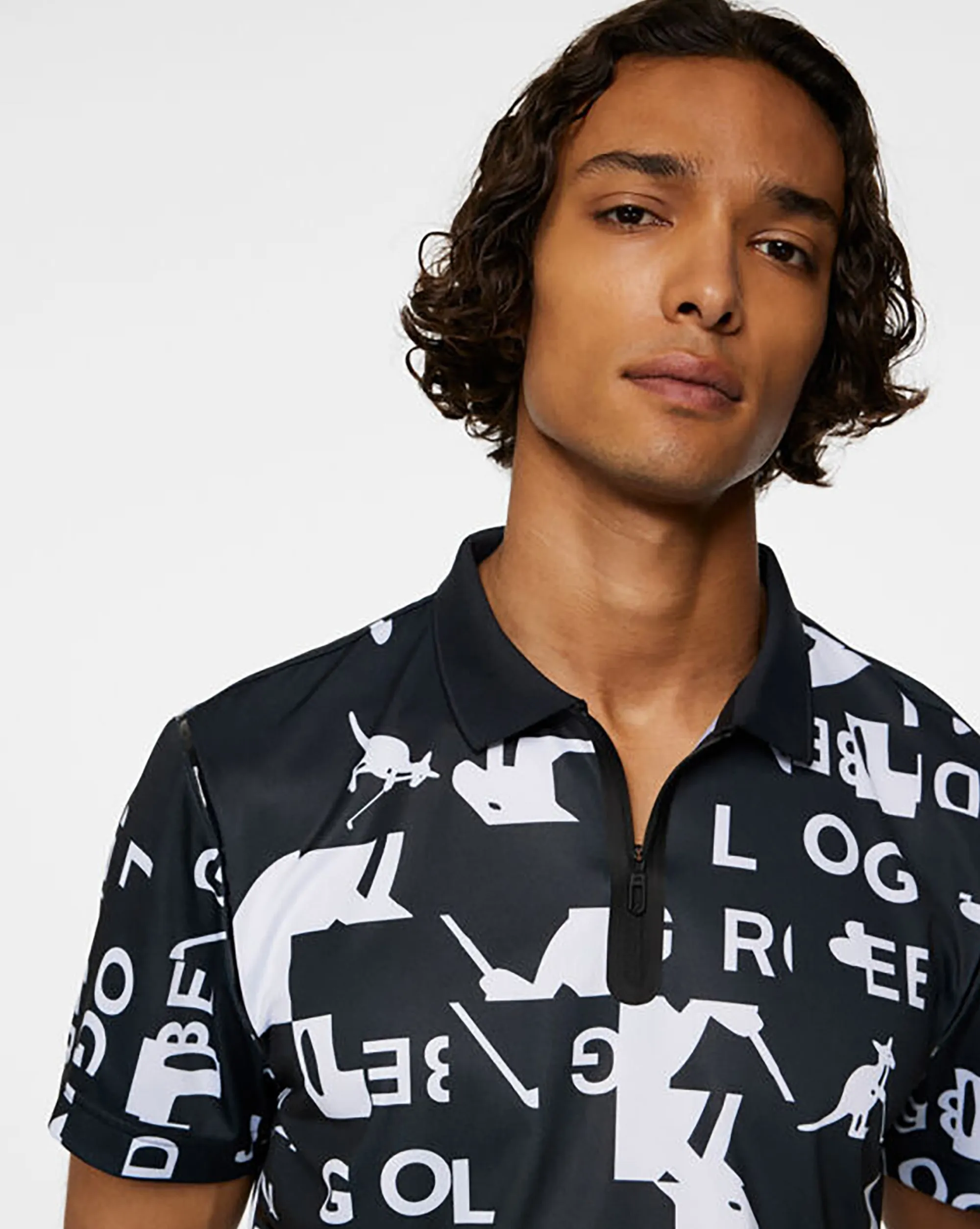 x J.Lindeberg Miro Print Polo-Kangol Sale