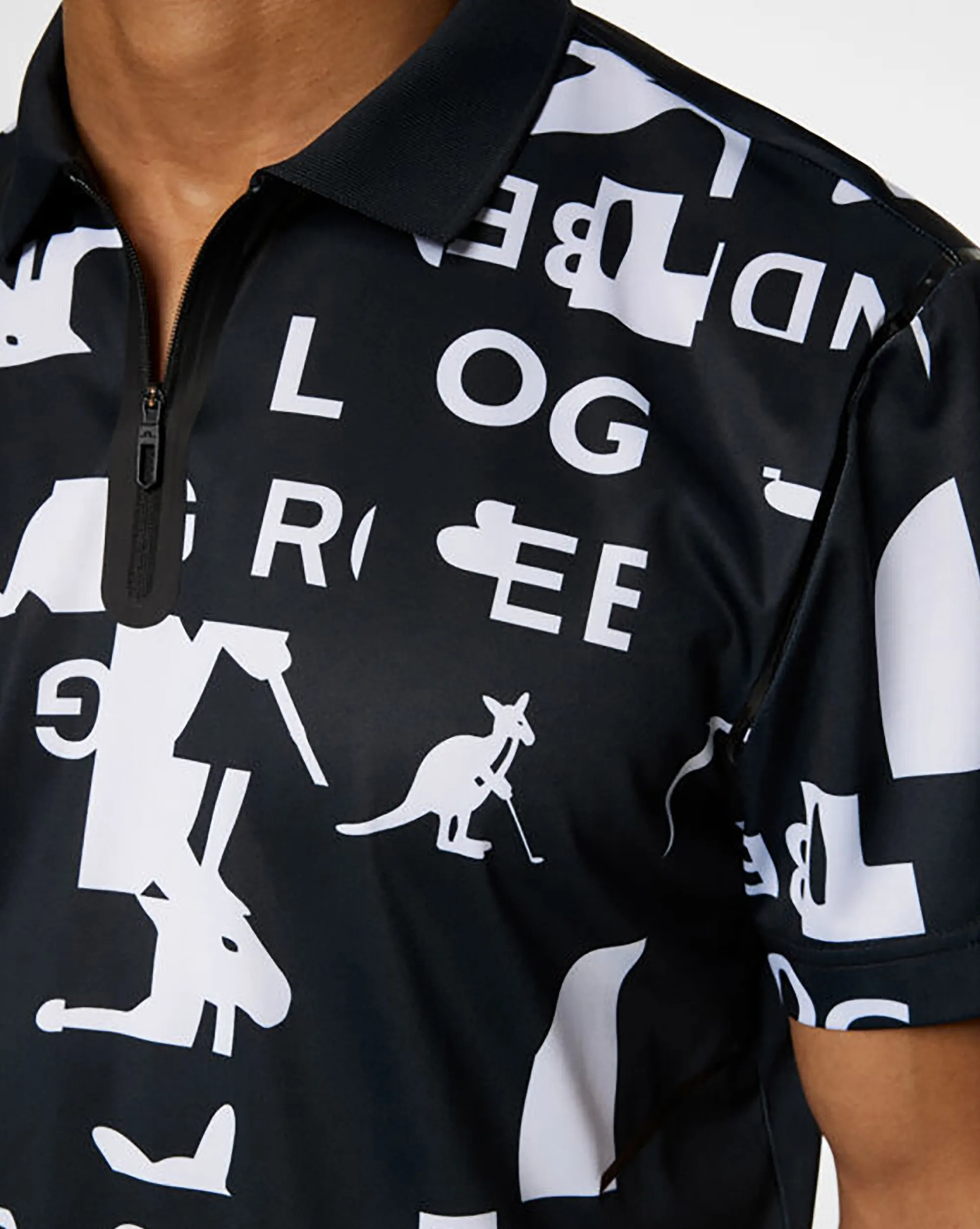 x J.Lindeberg Miro Print Polo-Kangol Sale